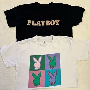 Men's Playboy Graphic T-Shirt Bundle, Size Large, Set of 2
